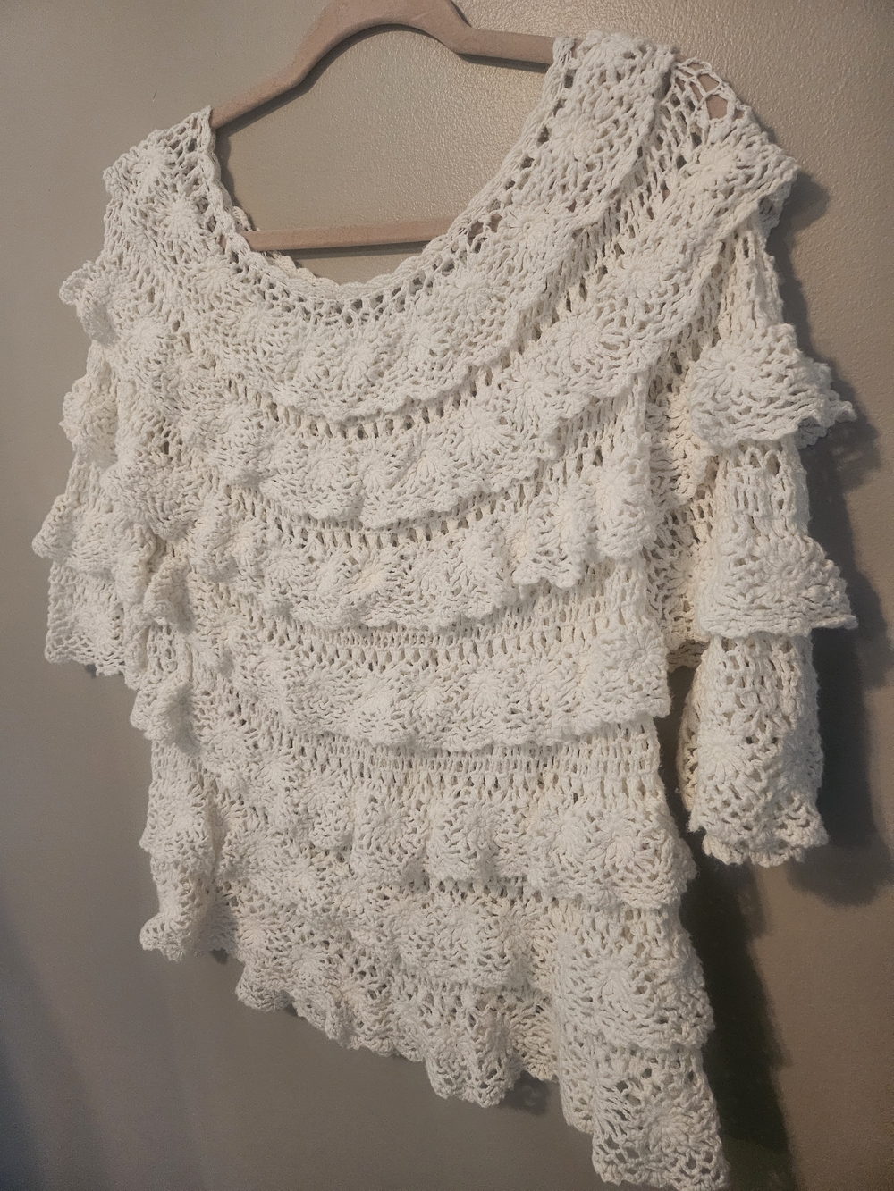 Cottagecore Crochet Ruffle Top - Picture 2 of 11